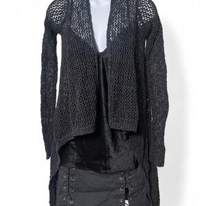 Mossimo Supply Co. Black Open-Knit Cardigan